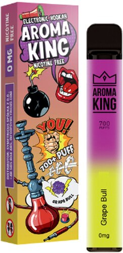 Aroma King Grape Bull Einweg e-Shisha ohne Nikotin ca. 700 Züge