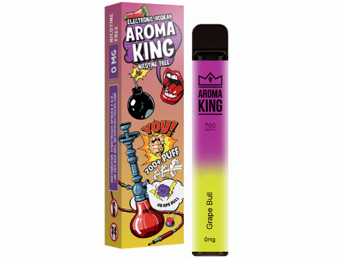 Aroma King Grape Bull Einweg e-Shisha ohne Nikotin ca. 700 Züge Aroma King Grape Bull Einweg e-Shisha ohne Nikotin ca. 700 Züge