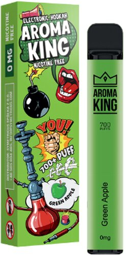 Aroma King Green Apple Einweg e-Shisha ohne Nikotin ca. 700 Züge