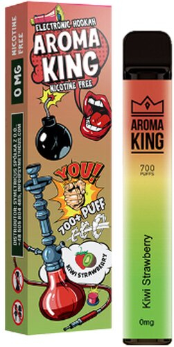 Aroma King Kiwi Strawberry Einweg e-Shisha ohne Nikotin ca. 700 Züge