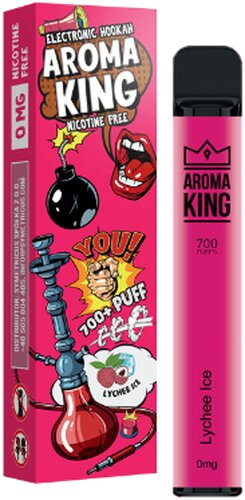 Aroma King Lychee Ice Einweg e-Shisha ohne Nikotin ca. 700 Züge