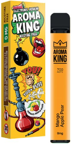 Aroma King Mango Apfel Pear Einweg e-Shisha ohne Nikotin ca. 700 Züge Aroma King Mango Apfel Pear Einweg e-Shisha ohne Nikotin ca. 700 Züge