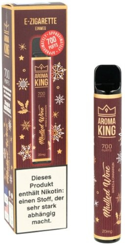 Aroma King Mulled Wine Merry Christmas Edition Einweg E-Shisha 20mg Aroma King Mulled Wine Merry Christmas Edition Einweg E-Shisha 20mg