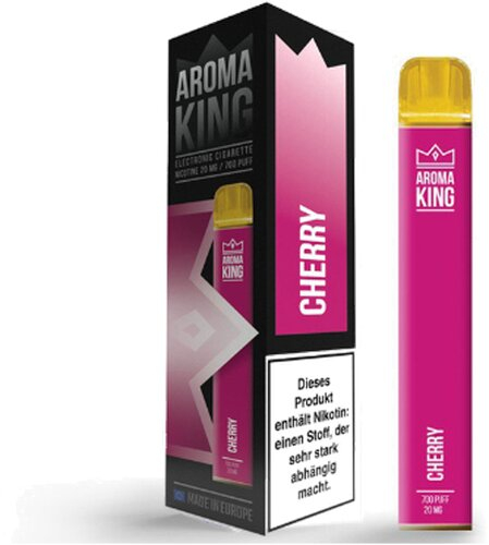 Aroma King Q-BAR 700 Cherry Einweg E-Shisha 20 mg Nikotin Aroma King Q-BAR 700 Cherry Einweg E-Shisha 20 mg Nikotin