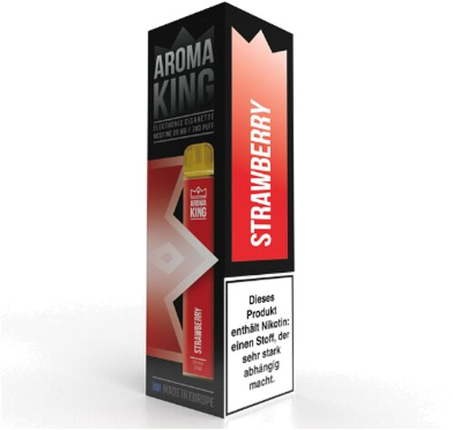 Aroma King Q-BAR 700 Strawberry Einweg E-Shisha 20 mg Nikotin