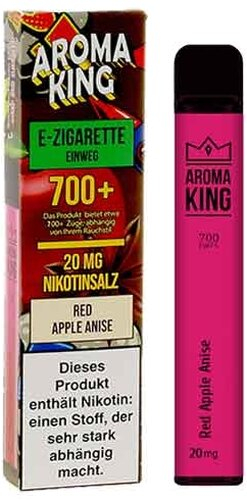 Aroma King Red Apple Anise Einweg e-Shisha ca. 700 Züge 20mg 
