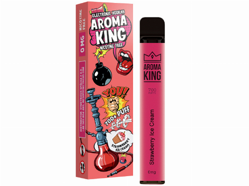 Aroma King Strawberry-Ice-Cream (Erdbeereis) Einweg e-Shisha ohne Nikotin ca. 700 Züge Aroma King Strawberry-Ice-Cream (Erdbeereis) Einweg e-Shisha ohne Nikotin ca. 700 Züge