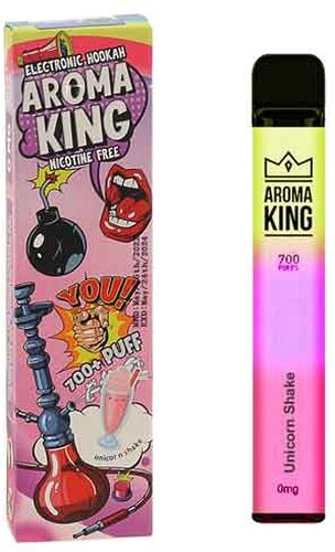 Aroma King Unicorn Shake Einweg e-Shisha ohne Nikotin ca. 700 Züge Aroma King Unicorn Shake Einweg e-Shisha ohne Nikotin ca. 700 Züge