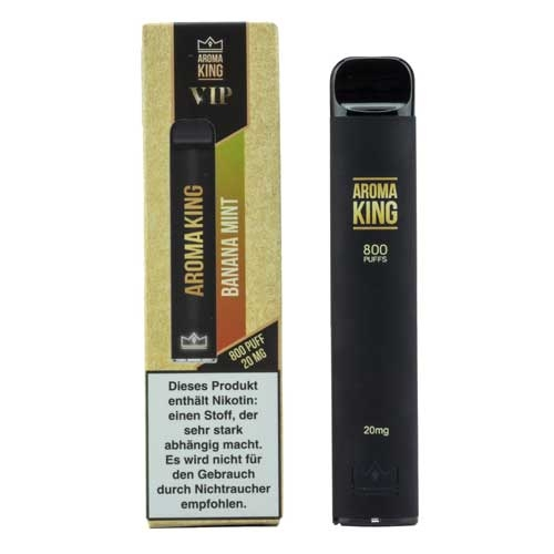 Aroma King VIP Einweg E-Shisha 800 Züge Banana Mint 20mg Aroma King VIP Einweg E-Shisha 800 Züge Banana Mint 20mg