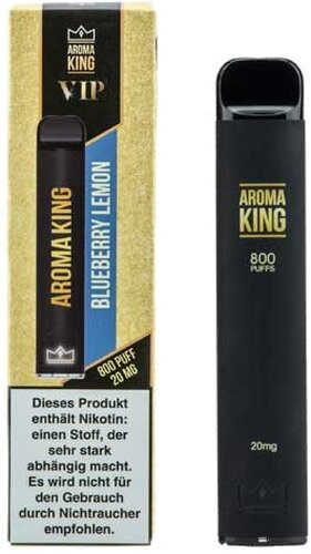 Aroma King VIP Einweg E-Shisha 800 Züge Blueberry Lemon 20mg