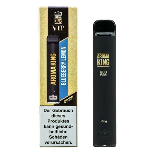 Aroma King VIP Einweg E-Shisha 800 Züge Blueberry Lemon ohne Nikotin Aroma King VIP Einweg E-Shisha 800 Züge Blueberry Lemon ohne Nikotin
