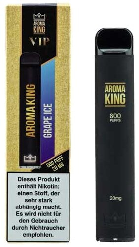 Aroma King VIP Einweg E-Shisha 800 Züge Grape Ice 20mg Aroma King VIP Einweg E-Shisha 800 Züge Grape Ice 20mg