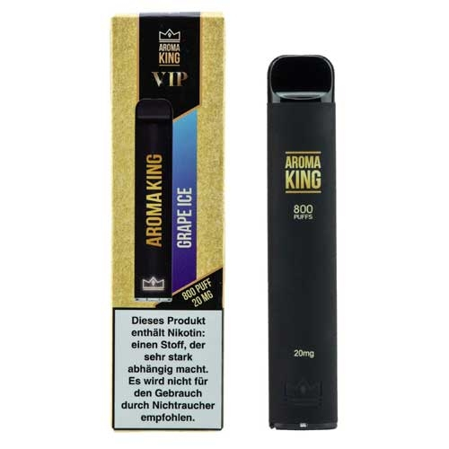 Aroma King VIP Einweg E-Shisha 800 Züge Grape Ice 20mg Aroma King VIP Einweg E-Shisha 800 Züge Grape Ice 20mg