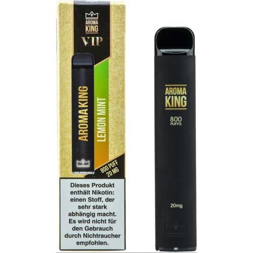 Aroma King VIP Einweg E-Shisha 800 Züge Lemon Mint 20mg Aroma King VIP Einweg E-Shisha 800 Züge Lemon Mint 20mg