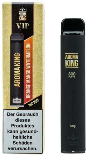 Aroma King VIP Einweg E-Shisha 800 Orange Mango Watermelon ohne Nikotin