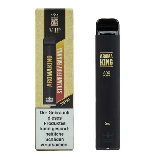 Aroma King VIP Einweg E-Shisha 800 Strawberry Banana ohne Nikotin Aroma King VIP Einweg E-Shisha 800 Strawberry Banana ohne Nikotin