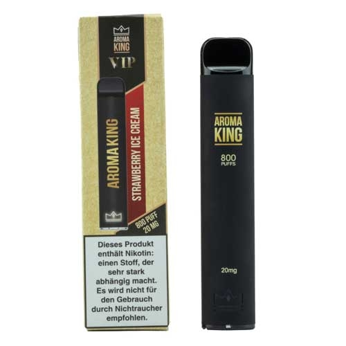 Aroma King VIP Einweg E-Shisha 800 Züge Strawberry Ice Cream 20mg Aroma King VIP Einweg E-Shisha 800 Züge Strawberry Ice Cream 20mg