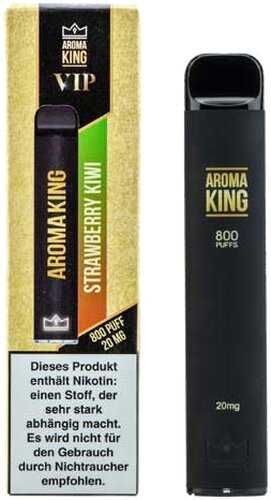 Aroma King VIP Einweg E-Shisha 800 Züge Strawberry Kiwi 20mg