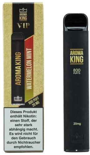 Aroma King VIP Einweg E-Shisha 800 Züge Watermelon Mint 20mg
