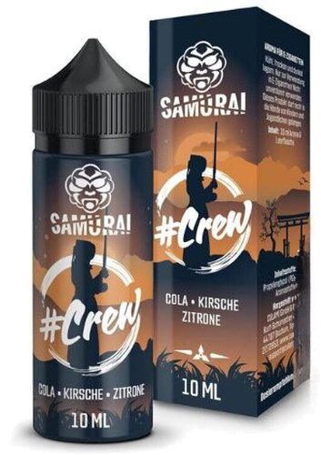 Aroma Samurai #Crew 10ml (Cola-Kirsche-Zitrone) Aroma Samurai #Crew 10ml (Cola-Kirsche-Zitrone)