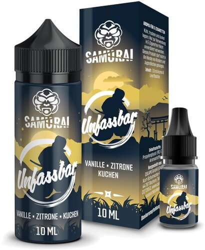 Aroma Samurai Unfassbar 10ml (Vanille-Zironenkuchen) Aroma Samurai Unfassbar 10ml (Vanille-Zironenkuchen)