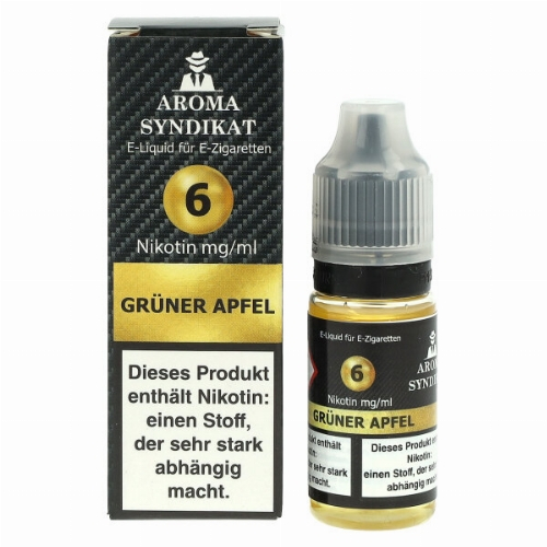 AROMA SYNDIKAT Grüner Apfel Liquid 10 ml 6mg AROMA SYNDIKAT Grüner Apfel Liquid 10 ml 6mg