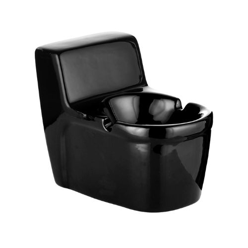 Aschenbecher Keramik WC schwarz 14x8,5x11,3cm Aschenbecher Keramik WC schwarz 14x8,5x11,3cm