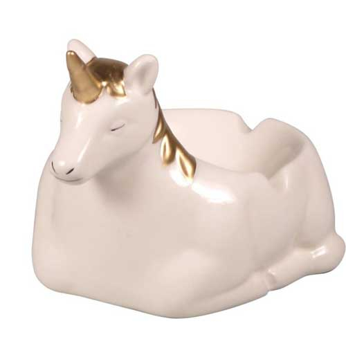 Ascher Keramik Einhorn gold