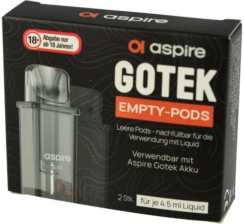 aspire GOTEK x Pod 0,8 Ohm 2stk. aspire GOTEK x Pod 0,8 Ohm 2stk.