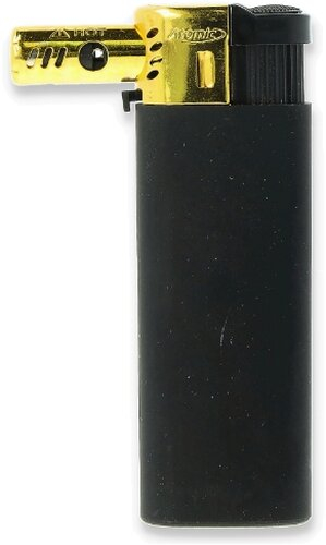 Atomic Feuerzeug Jet Black Line Micro gold Atomic Feuerzeug Jet Black Line Micro gold