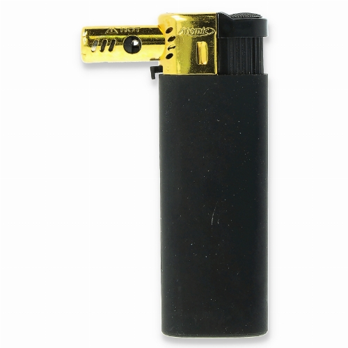 Atomic Feuerzeug Jet Black Line Micro gold Atomic Feuerzeug Jet Black Line Micro gold