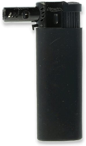 Atomic Feuerzeug Jet Black Line Micro schwarz