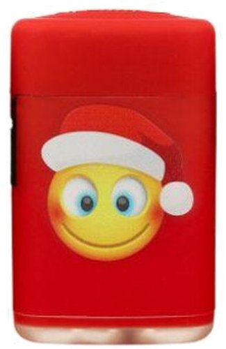 Atomic Jet Flame Feuerzeug Merry Christmas Smiley mit Weihnachtsmütze Atomic Jet Flame Feuerzeug Merry Christmas Smiley mit Weihnachtsmütze