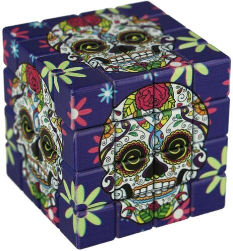 Atomic Metall Grinder Cube Skull,lila 4-teilig Atomic Metall Grinder Cube Skull,lila 4-teilig