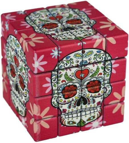 Atomic Metall Grinder Cube Skull,pink 4-teilig