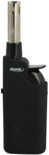 Atomic Mini Stabfeuerzeug Black Line Silber