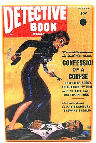 Atomic Zigaretten-Etui 20er Motiv Detective Book Confession of a Corpse Atomic Zigaretten-Etui 20er Motiv Detective Book Confession of a Corpse