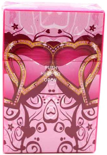 Atomic Zigarettenbox für ca. 20 Stück, Motiv Hearts, pink-gold Atomic Zigarettenbox für ca. 20 Stück, Motiv Hearts, pink-gold