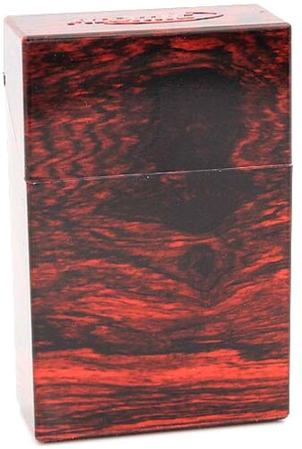 Atomic Zigarettenbox King Size Holz Marmorierung Dunkel Rot Atomic Zigarettenbox King Size Holz Marmorierung Dunkel Rot