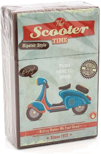 Atomic Zigarettenbox King Size Scooter Time Braun Atomic Zigarettenbox King Size Scooter Time Braun