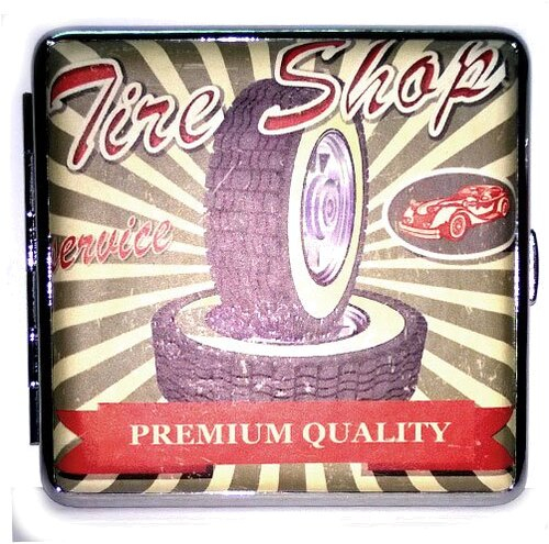 Atomic Zigarettenetui Classic Cars Tire Shop