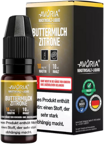 Avoria Nikotinsalz Liquid Buttermilch Zitrone 10mg Avoria Nikotinsalz Liquid Buttermilch Zitrone 10mg