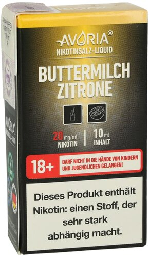 Avoria Nikotinsalz Liquid Buttermilch Zitrone 20mg Avoria Nikotinsalz Liquid Buttermilch Zitrone 20mg