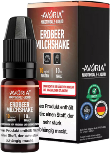 Avoria Nikotinsalz Liquid Erdbeer Milchshake 10mg Avoria Nikotinsalz Liquid Erdbeer Milchshake 10mg