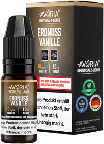 Avoria Nikotinsalz Liquid Erdnuss Vanille 10mg