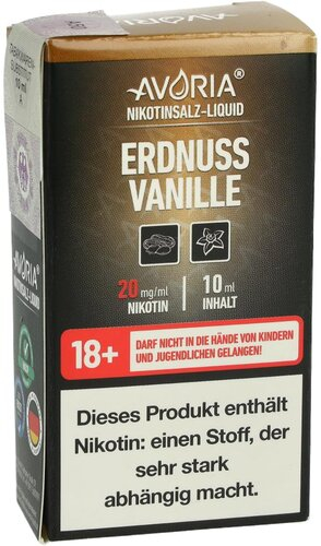 Avoria Nikotinsalz Liquid Erdnuss Vanille 20mg Avoria Nikotinsalz Liquid Erdnuss Vanille 20mg