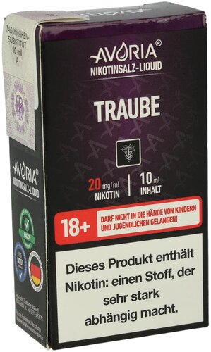 Avoria Nikotinsalz Liquid Traube 20mg Avoria Nikotinsalz Liquid Traube 20mg