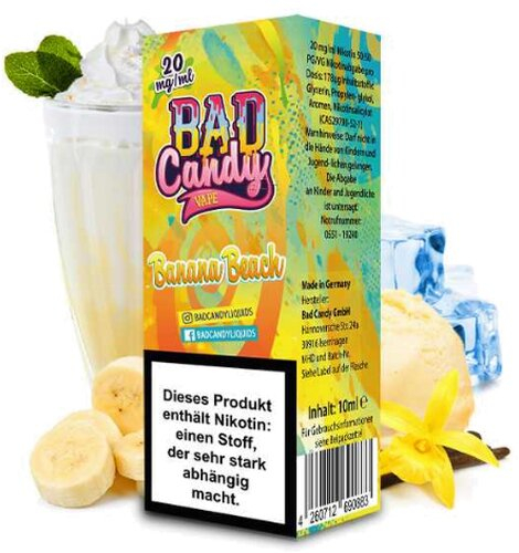 Bad Candy Banana Beach 20mg Nic Salt e-Liquid Bad Candy Banana Beach 20mg Nic Salt e-Liquid
