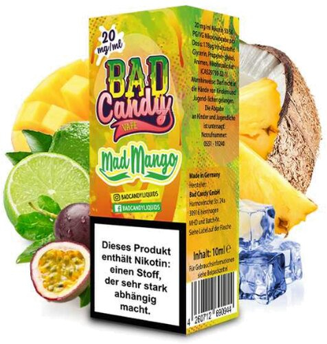 Bad Candy Mad Mango 20mg Nic Salt e-Liquid