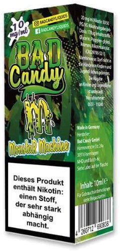 Bad Candy Monstar Machine 10mg Nic Salt